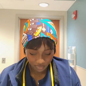 Nurses scrub cap,scrub cap,cap,doctors scrub cap,scrub, cap for technicians, scrubs image 4