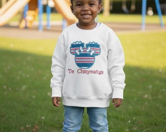 Custom Name Toddler Sweatshirt | Personalized Character Silhouette Pullover for Girls | welcome baby Crewneck| shirt