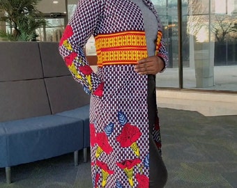 Handmade Ankara Overcoat: African Print Slim Fit Top