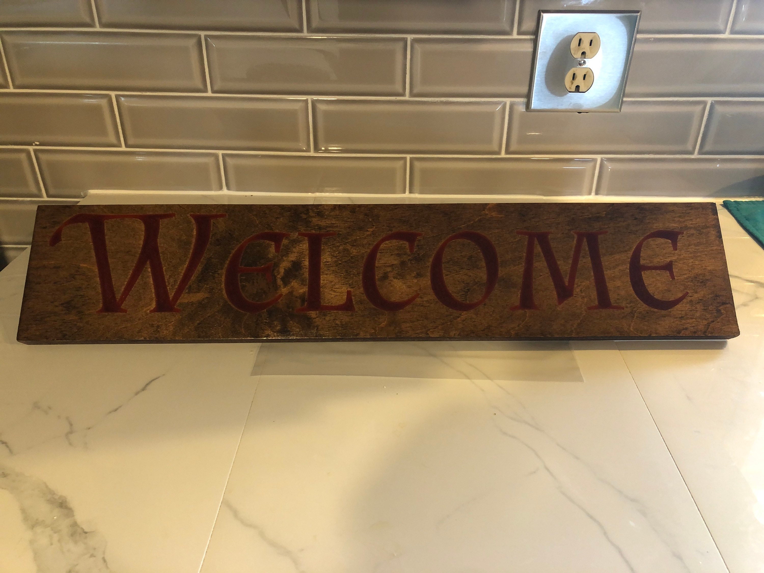 sign wood sign epoxy poured sign wood and epoxy Etsy