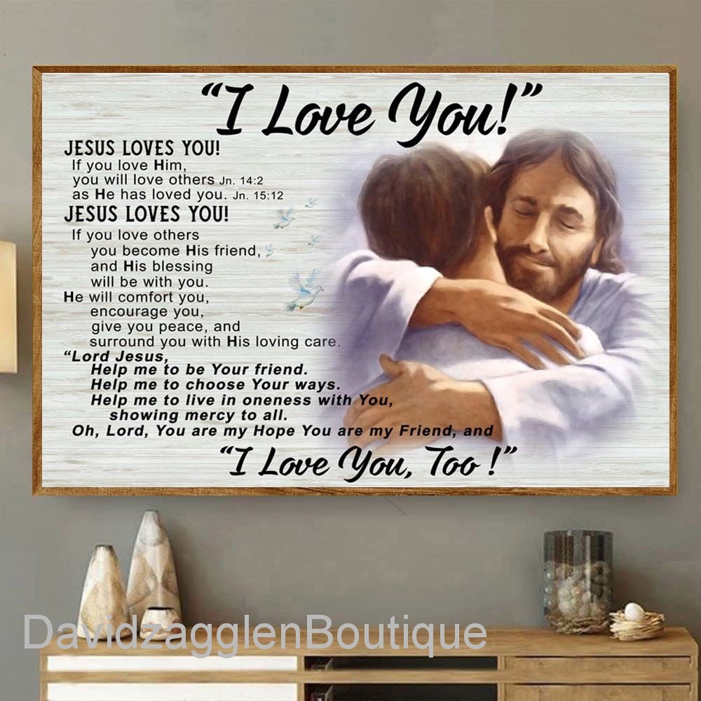 Christ Jesus Canvas Jesus Loves You Canvas Lord Jesus Poem Etsy