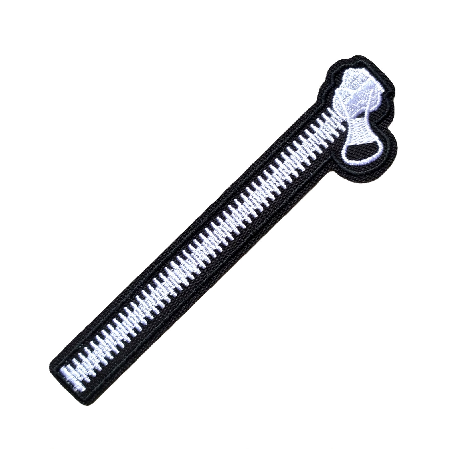 ZIPPER patch iron / sew on clothes embroidery punk rock Etsy