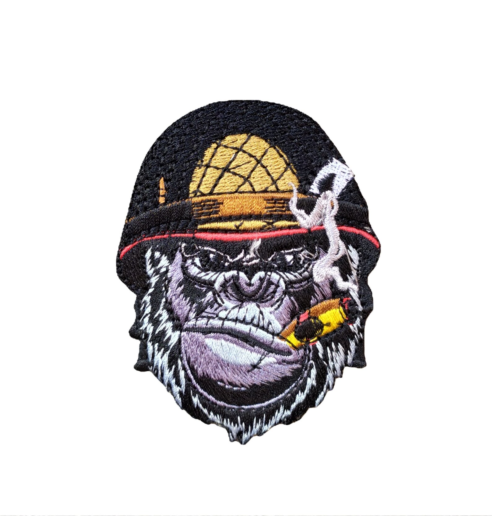 GORILLA patch iron / sew on clothes embroidery smoking cigar Etsy