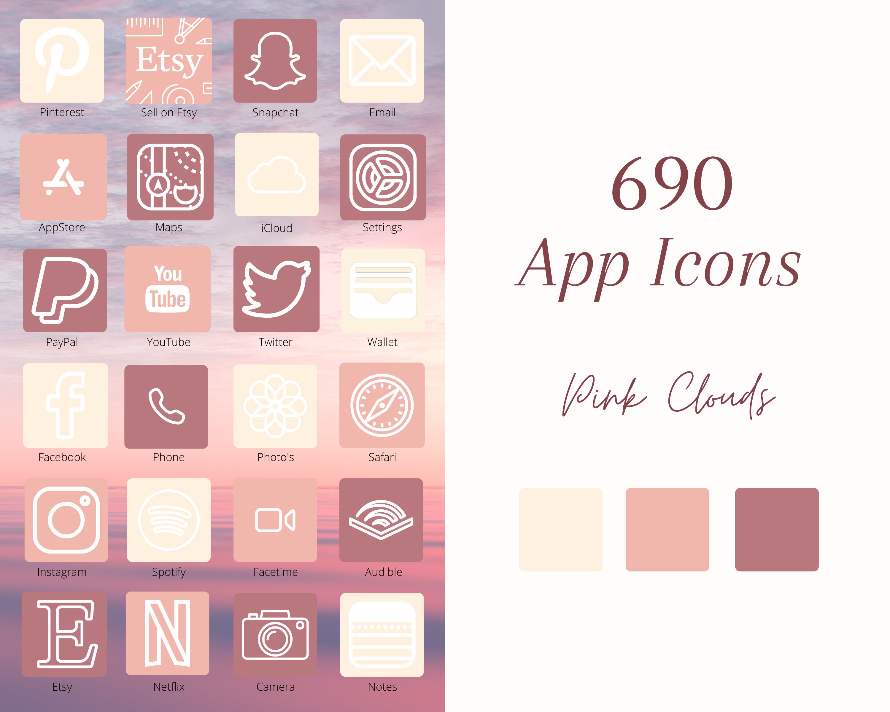 690 Ios 14 App Icons Pack Pink Clouds Iphone App Icons Pink Etsy 690 Ios 14 App Icons Pack Pink Clouds Iphone App Icons Pink Etsy