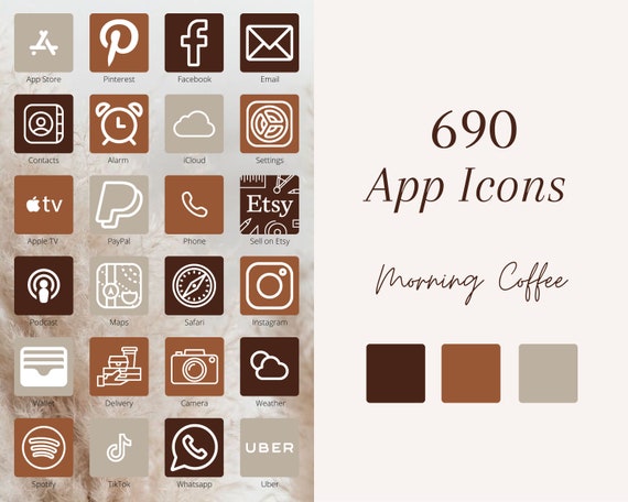 Aesthetic Messages Icon Brown Aesthetic Messages Icon Brown