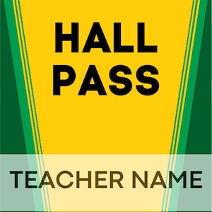 Crayon Hall Pass png-ontwerp: GRATIS aanpassen