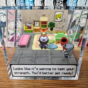 Victini Pokemon (chambre jardin Liberty), cube diorama 3D Pokemon Victini, cube diorama fait main Victini, cadeau unique Pokemon pour les joueurs