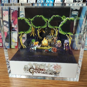 Chrono Trigger Campfire (Campfire Scene), Chrono Trigger 3D Diorama Cube, Handmade Crystal Diorama Cube, Unique Gift for Gamers