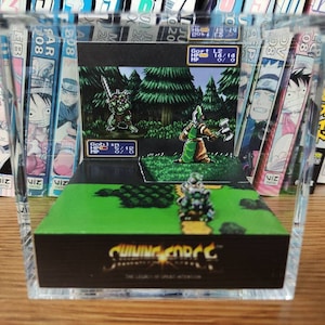 Shining Force Gort Diorama , Shining Force 3D Diorama Cube, Shining Force Handmade Crystal Diorama Cube, Unique Gift for Gamers