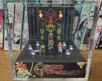 Chrono Trigger Magnus (Magnus Boss Battle), Chrono Trigger 3D Diorama Cube, Handmade Crystal Diorama Cube, Unique Gift for Gamers