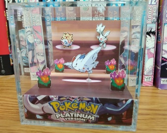 Evolution Togekiss (Platinum), Togepi, Togetic, Togekiss 3D Diorama Cube, Togekiss Handmade Crystal Diorama Cube, Unique Gift for Gamers
