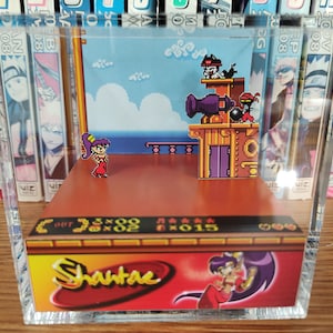 Shantae Scene (Battleship Shantae), Shantae 3D Diorama Cube, Handmade Crystal Diorama Cube, Unique Gift for Gamers