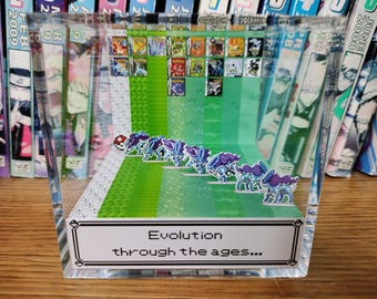 Pokemon Generation Suicune, Pokemon Suicune 3D Diorama Cube, Suicune Handmade Crystal Diorama Cube, Suicune Unique Gift for Gamers