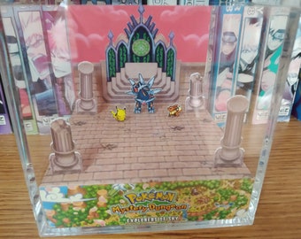 CUSTOMIZABLE Pokemon Mystery Dungeon Explorers of Sky (e.g., Pikachu / Eevee) 3D Pokemon Diorama Cube, Pokemon Unique Gift for Gamers