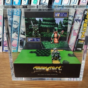 Shining Force Lowe Diorama , Shining Force 3D Diorama Cube, Shining Force Handmade Crystal Diorama Cube, Unique Gift for Gamers