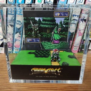 Shining Force Tao Diorama , Shining Force 3D Diorama Cube, Shining Force Handmade Crystal Diorama Cube, Unique Gift for Gamers