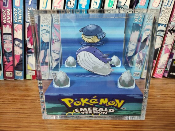 Evolution Wailord emerald, Wailmer Wailord 3D Diorama Cube, Wailmer Wailord  Handmade Crystal Diorama Cube, Unique Gift for Gamers - Etsy