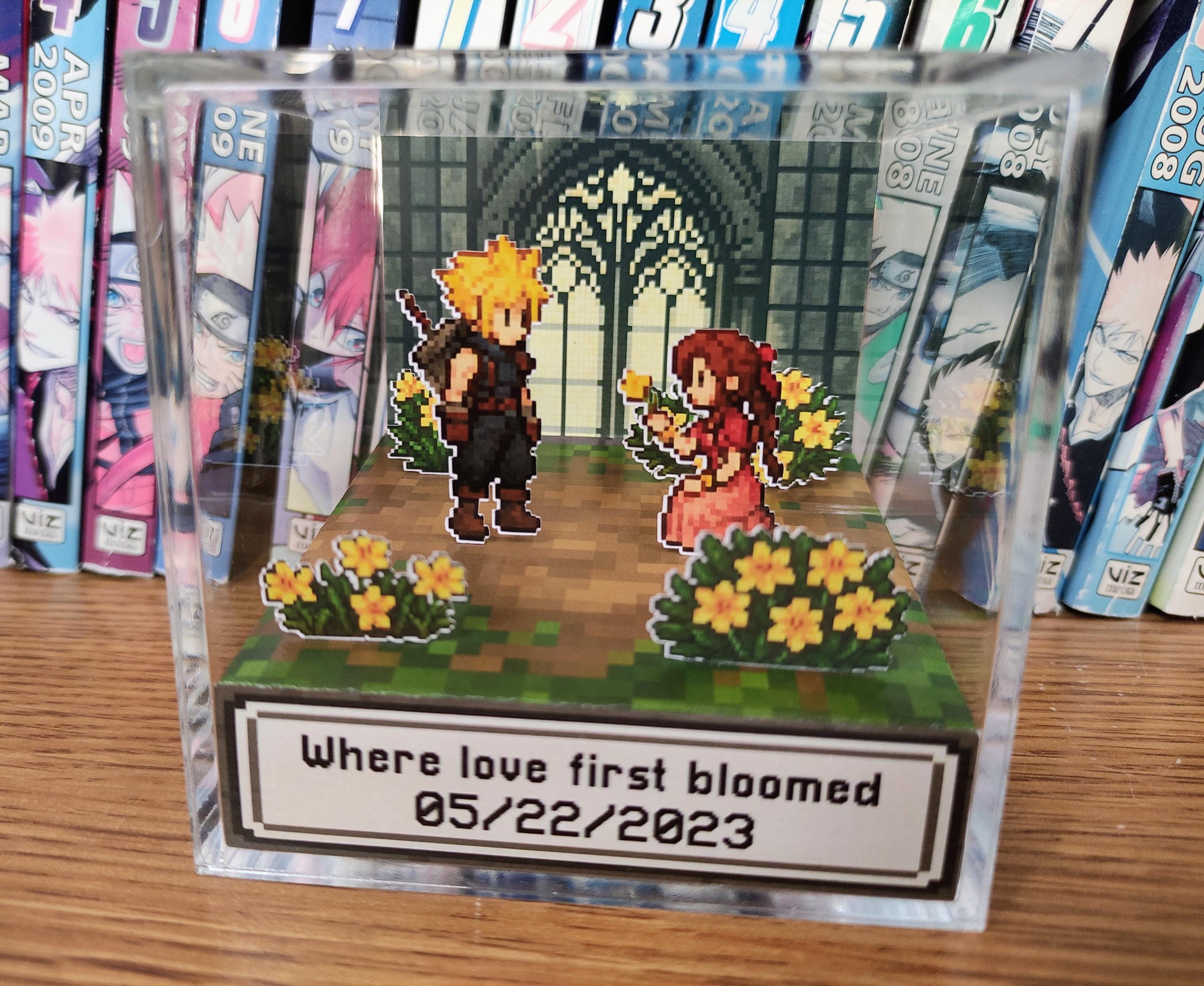 Final Fantasy Cloud and Aerith Diorama Cube, Yellow Lily Flower