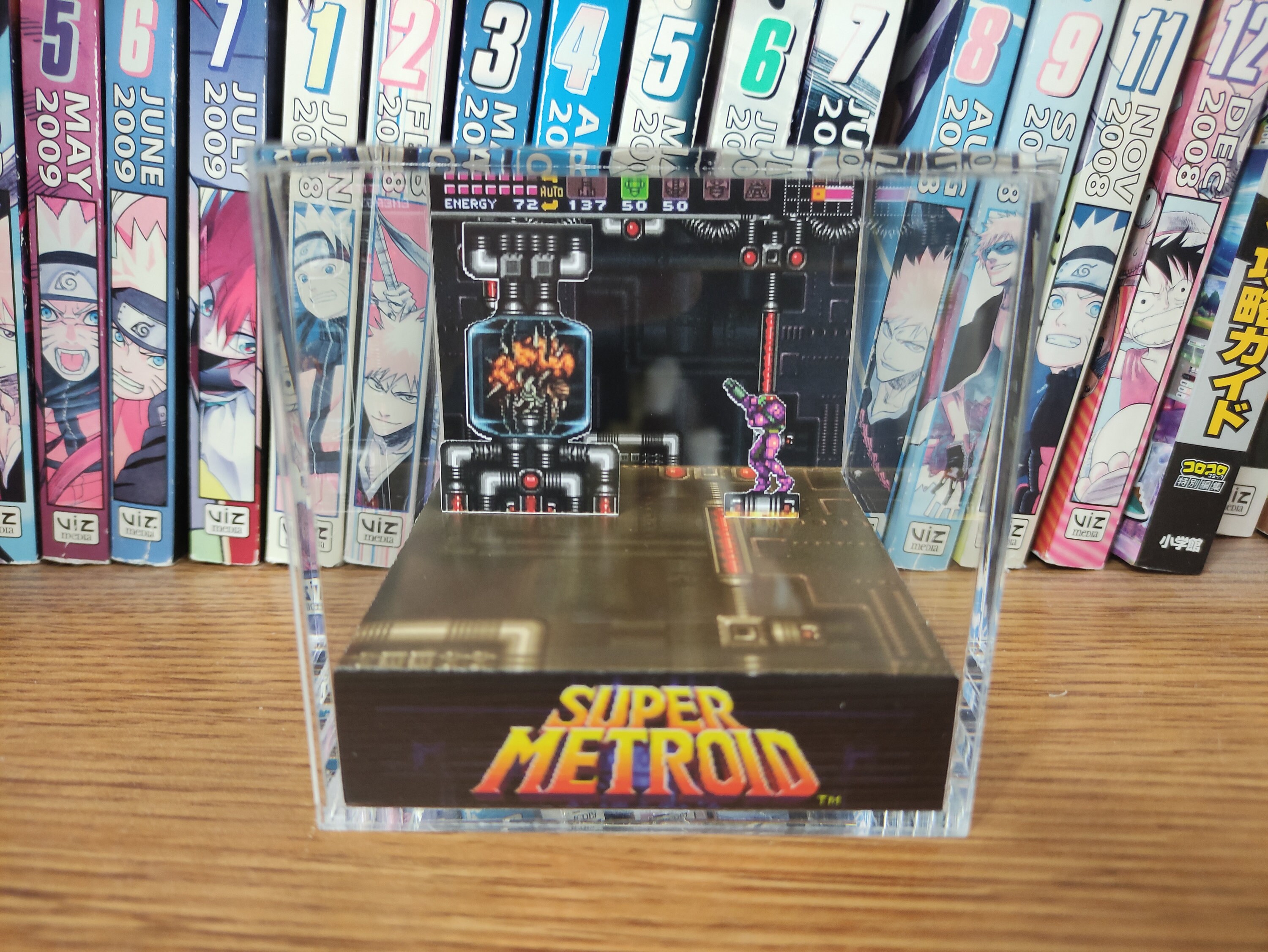 Super Metroid Diorama - Samus Aran Vs Mother Brain, Super
