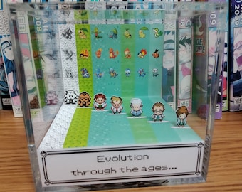 Generation Professor, Professors 3D Diorama Cube, ProfessorsHandmade Crystal Diorama Cube, Professor Oak Unique Gift for Gamers