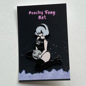 2B NieR Automata enamel pin 1.5 inch NieR Replicant Emil pin badge accessory hard enamel