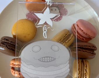 Emil Macaron Lunar Tear-sleutelhanger dubbelzijdig acrylontwerp B-klasse - Nier Automata, NieR Replicant Gestalt