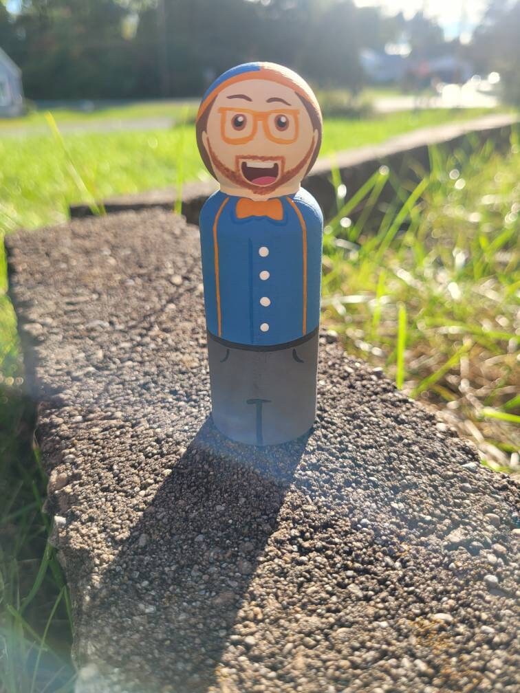 Blippi, Meekah or Emily's Wonder Lab Peg Doll Etsy