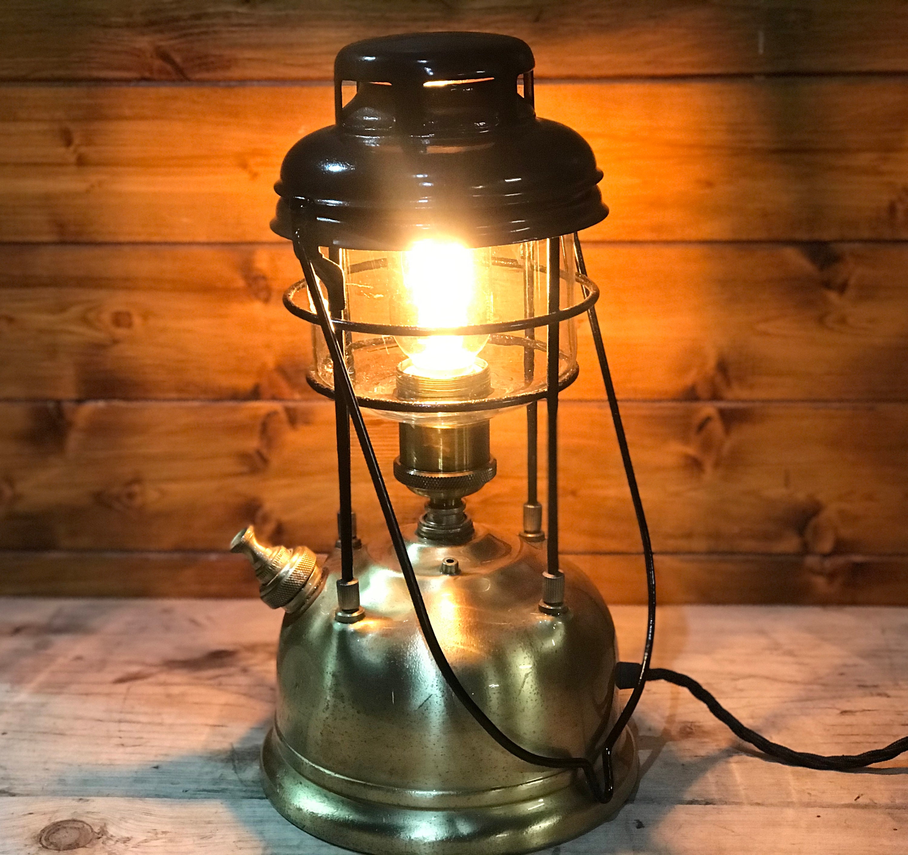 Vintage 1950's Tilley Lamp Brown Hood Electric Etsy UK
