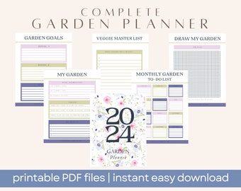 Gardening Planner Printable, Garden Journal, Plant Checklist, Garden Organizer, Plants Records, Gardening Logbook Binder