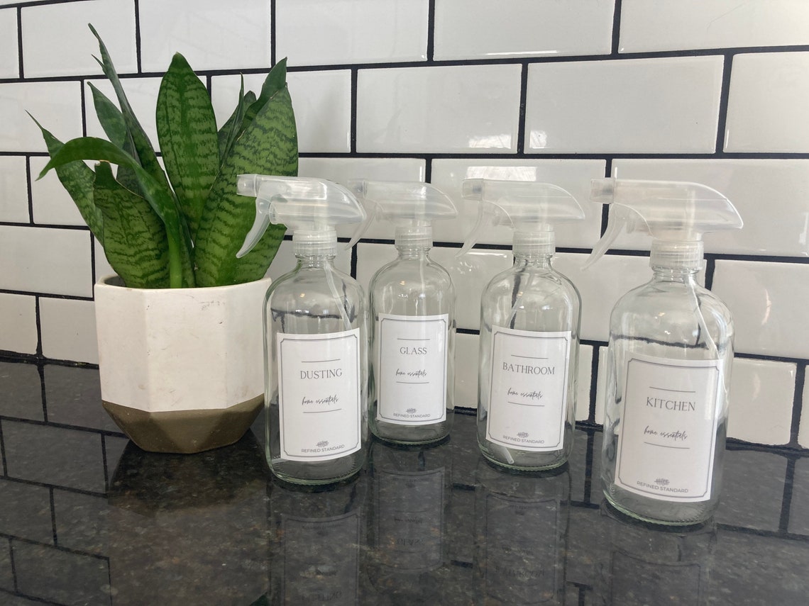 CUSTOM LABELS Cleaning Bottle Labels Spray Bottle Labels Etsy