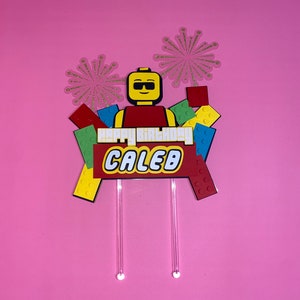 Blocks Cake Topper - Happy Birthday Cake Topper