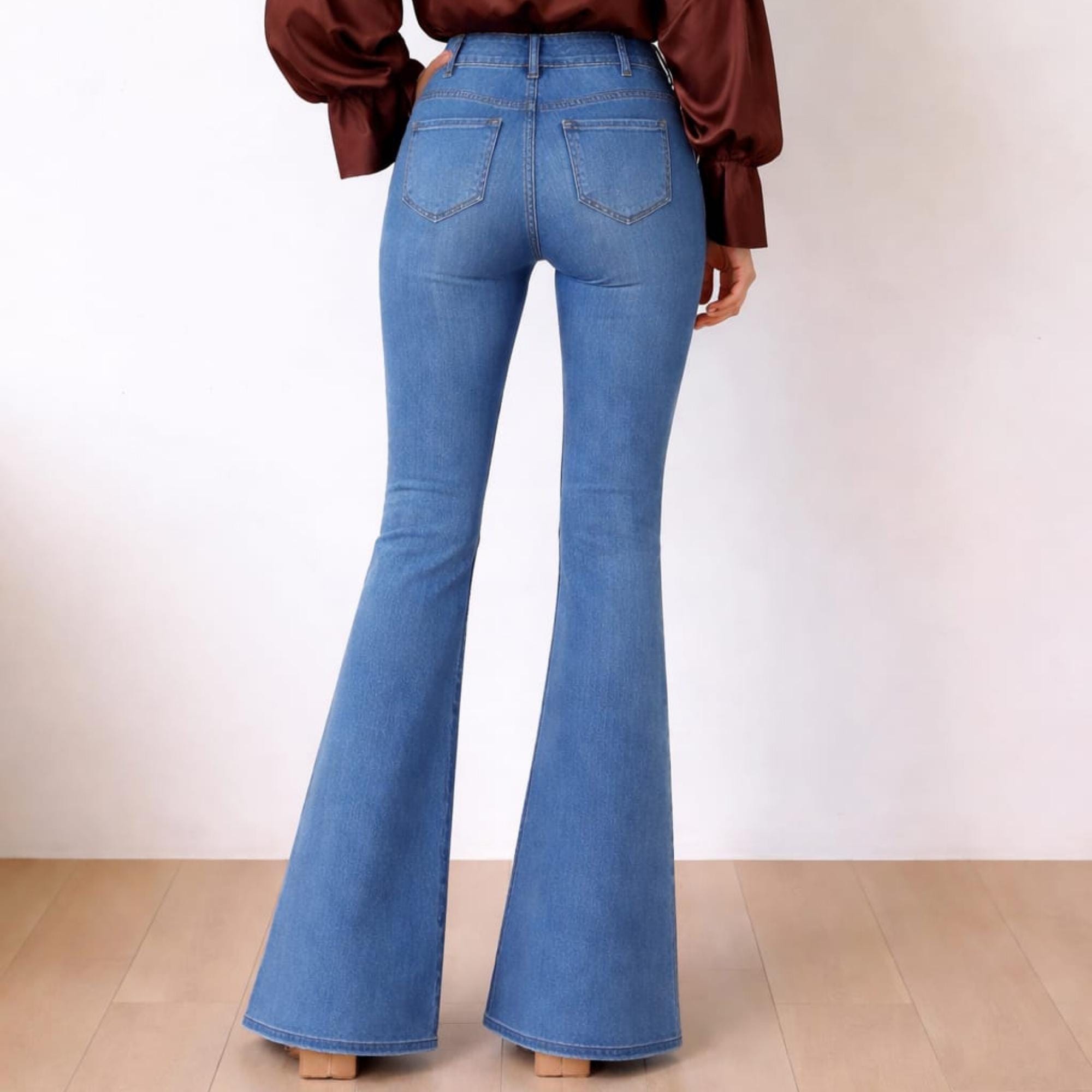 Basic Flared Pant Sewing Pattern | Wide Leg Jeans Pattern for Women XS ...