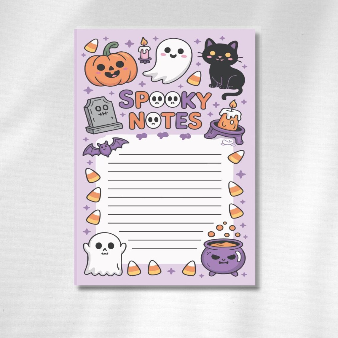 Cute Halloween Spooky Notes Notepad Set, 6 Design A5 A6 Notepads for ...