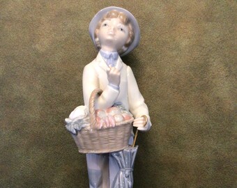 Lladro “basket of Love” 7622 Porcelain Figurine Mint Condition in