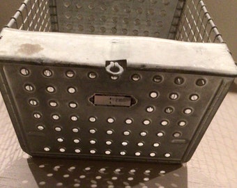Vintage Metal Wire Gym Locker Basket #10