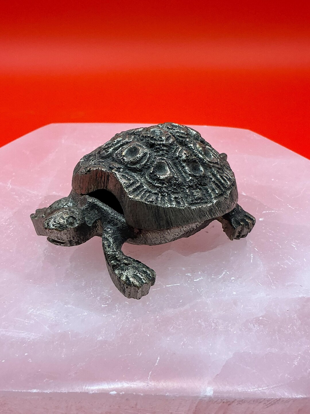 VTG Brass Turtle Ashtray- Trinket Box Hinged Shell - Etsy