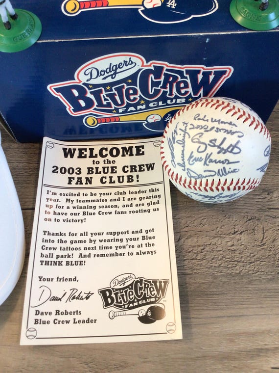 2003 Dodgers Blue Crew Fan Club Game Day Giveaway Box of