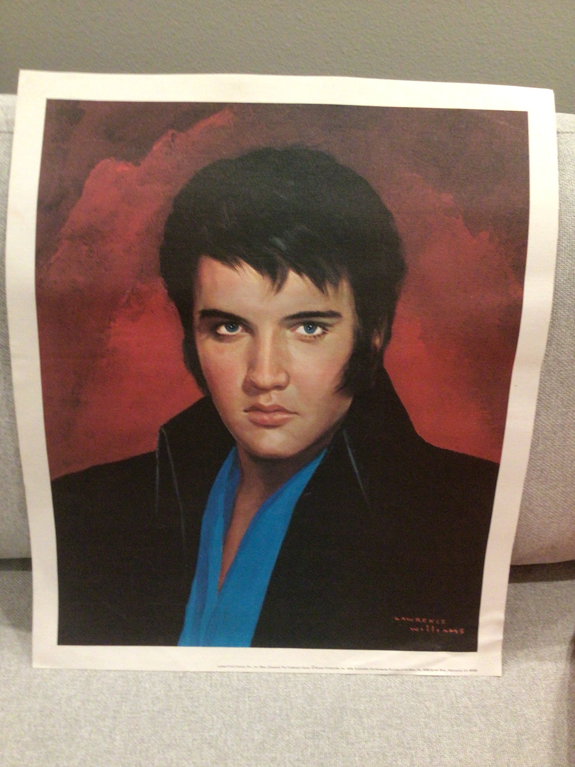 1979 Lawrence Williams Reproduction Portrait of Elvis on Canvas - Etsy