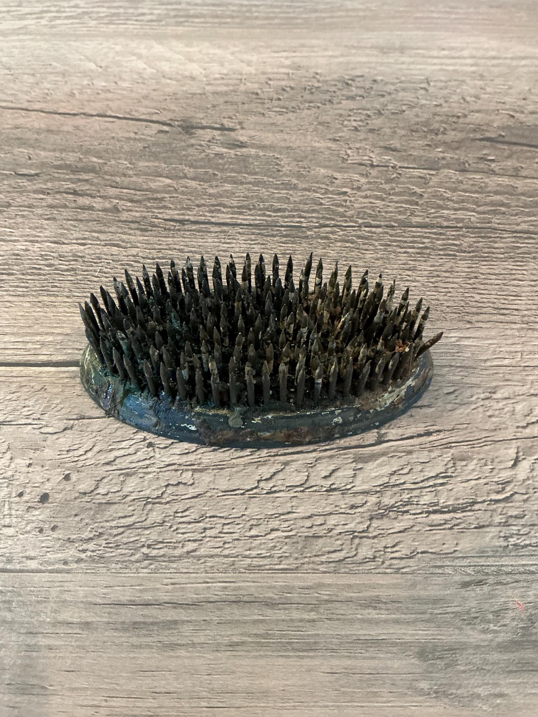 Vintage Casa Products Metal Oval Needle Flower Frog - Etsy