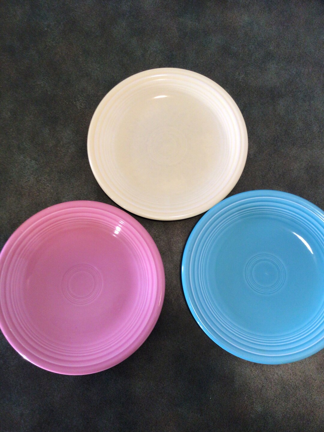 3 Vintage Fiesta Salad Plates Etsy
