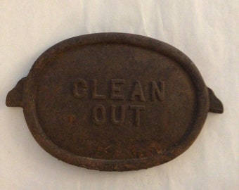 Vintage Cast Iron Sanitation Clean Out Cover