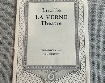1929 Lucille La Verne Theatre NY Playbill Production de « Sun Up »