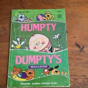 Vintage 1980 &quot;Humpty Dumpty&#39;s Magazine&quot; June/July
