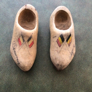 Vintage Hand-Made Souvenir European Wooden Shoes
