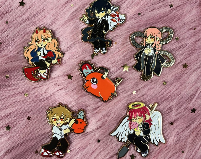 Power Csm Pin CSM Chainsaw Man Anime Hard Enamel Pins - Etsy Canada