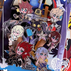 Kingdom Hearts KH2 Enamel Pin Set
