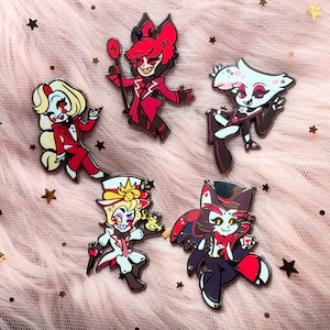 Hazbin Hotel HH Chibi Characters Hard Enamel Pins - Etsy