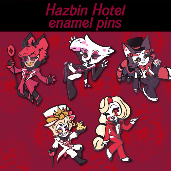 PREORDER Hazbin Hotel Characters Hard Enamel Pins