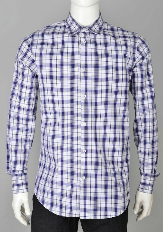 Dsquared2 mens checked casual button down shirt si