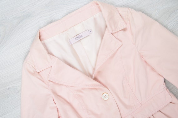 Red Valentino Cropped cotton Pink Blazer Jacket si
